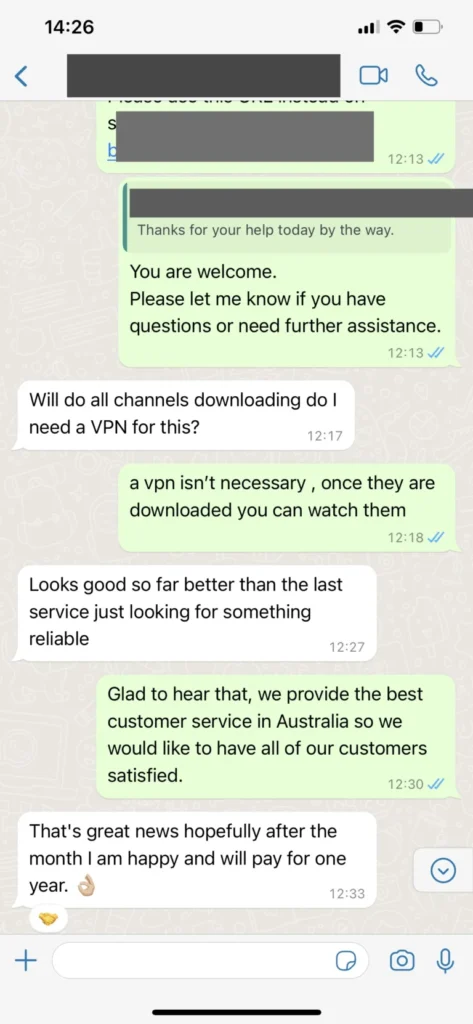 Bestätigung der Abonnementverlängerung per WhatsApp 3